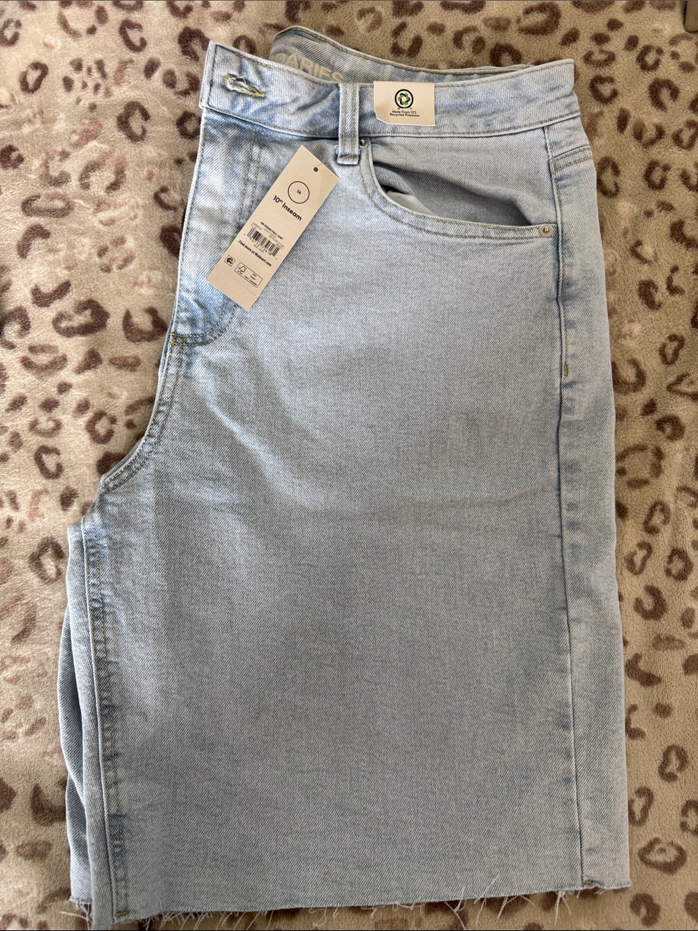 No Boundaries Light Blue High-Rise Denim Shorts